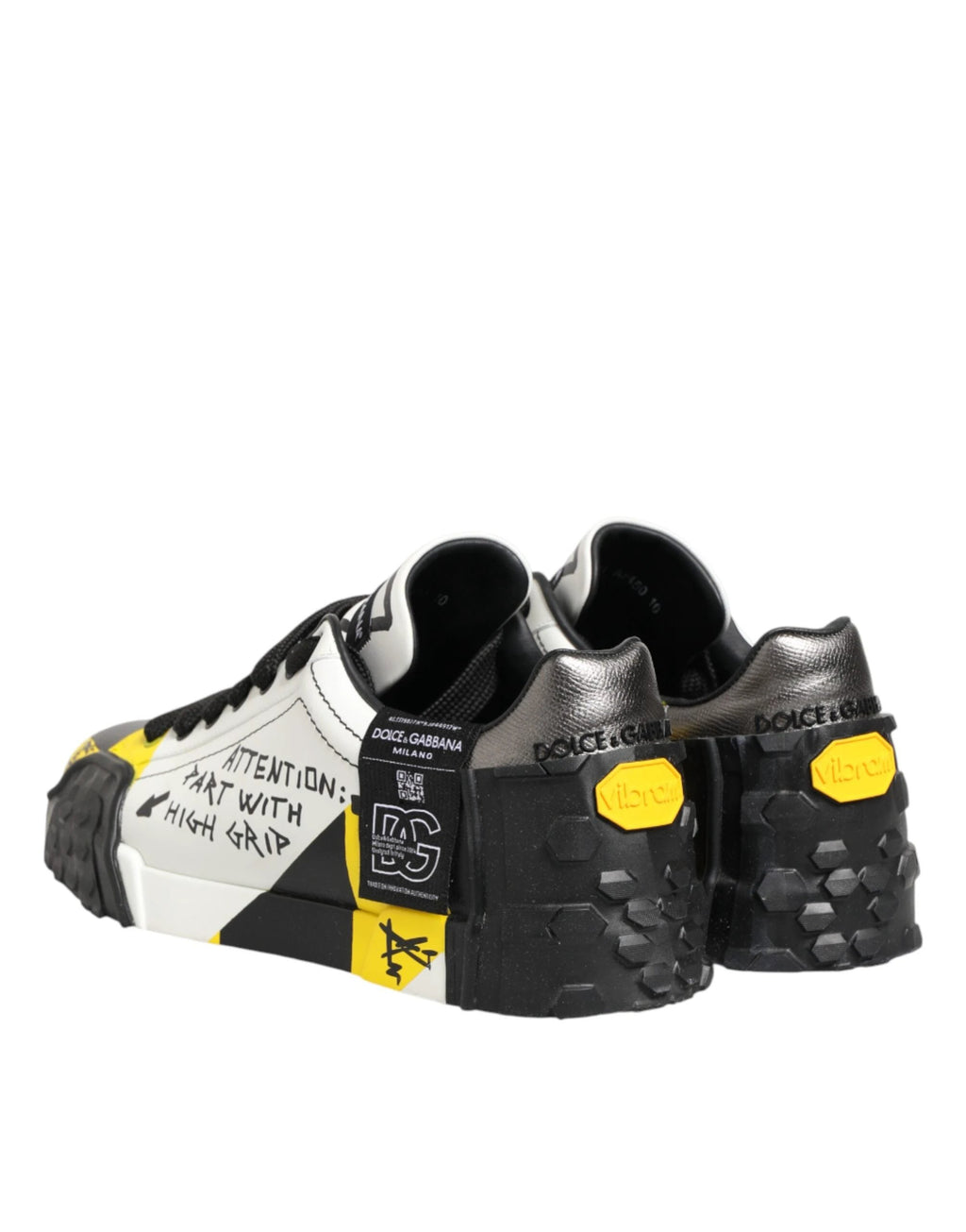 Dolce & Gabbana Multicolor Leather Graffiti Low Top Sneakers Shoes by Dolce & Gabbana