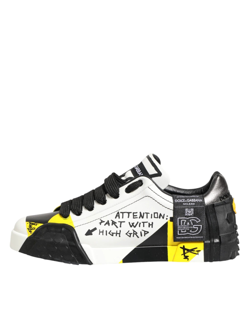 Dolce & Gabbana Multicolor Leather Graffiti Low Top Sneakers Shoes by Dolce & Gabbana