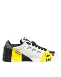 Dolce & Gabbana Multicolor Leather Graffiti Low Top Sneakers Shoes by Dolce & Gabbana