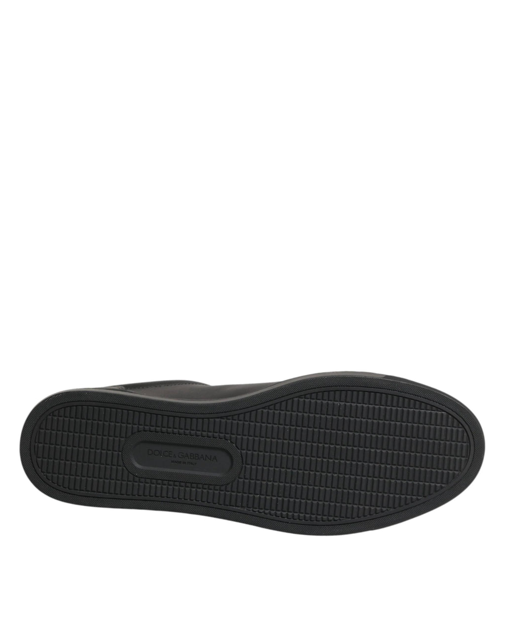 Dolce & Gabbana Black Leather Heart Embellished Sneakers Shoes by Dolce & Gabbana