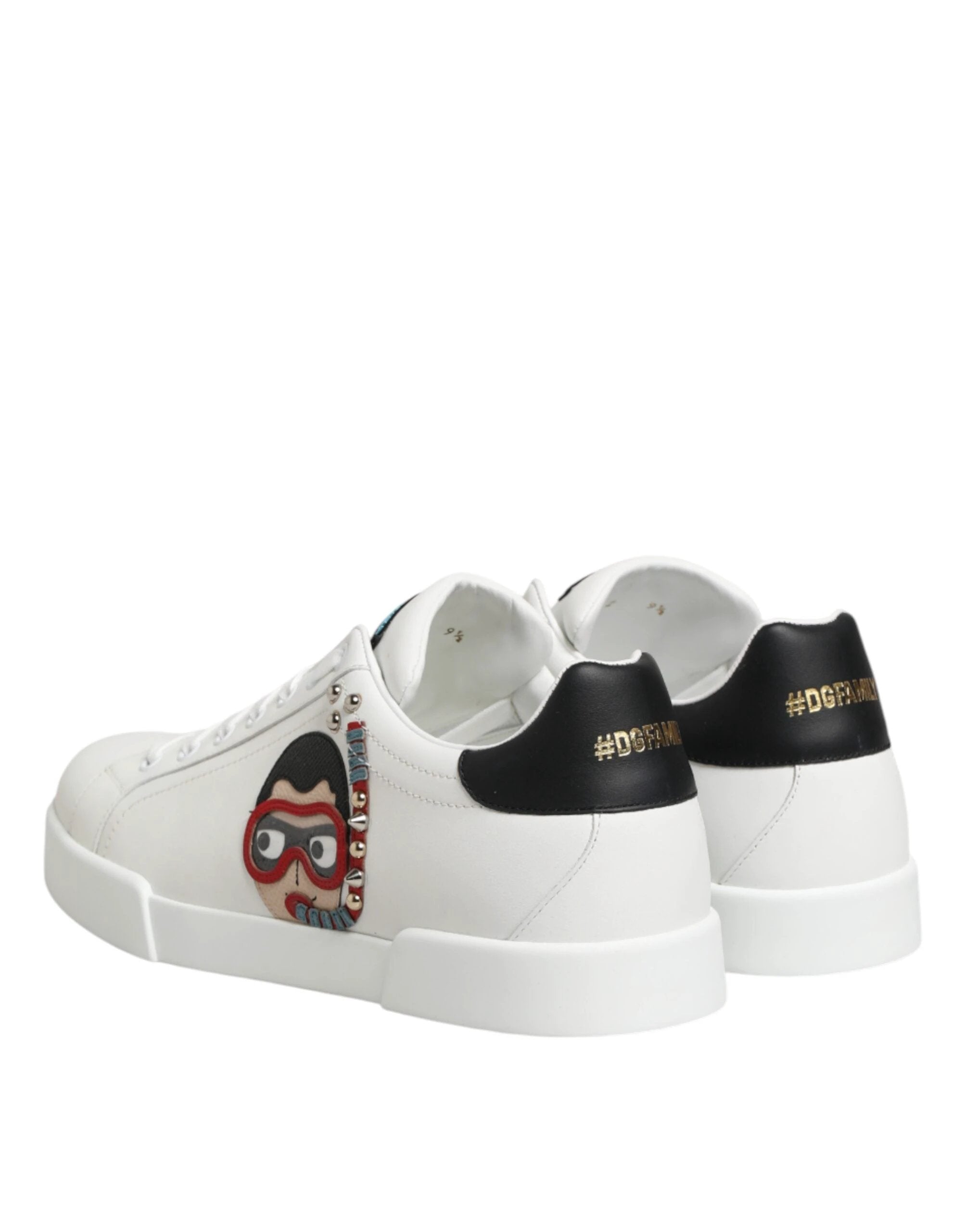 Dolce & Gabbana White Leather #DGFAMILY Men Sneakers Shoes by Dolce & Gabbana