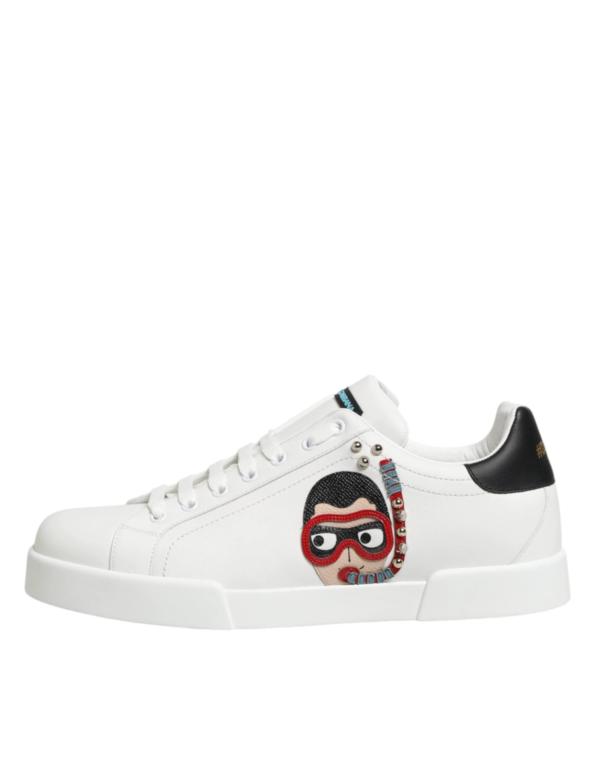 Dolce & Gabbana White Leather #DGFAMILY Men Sneakers Shoes by Dolce & Gabbana