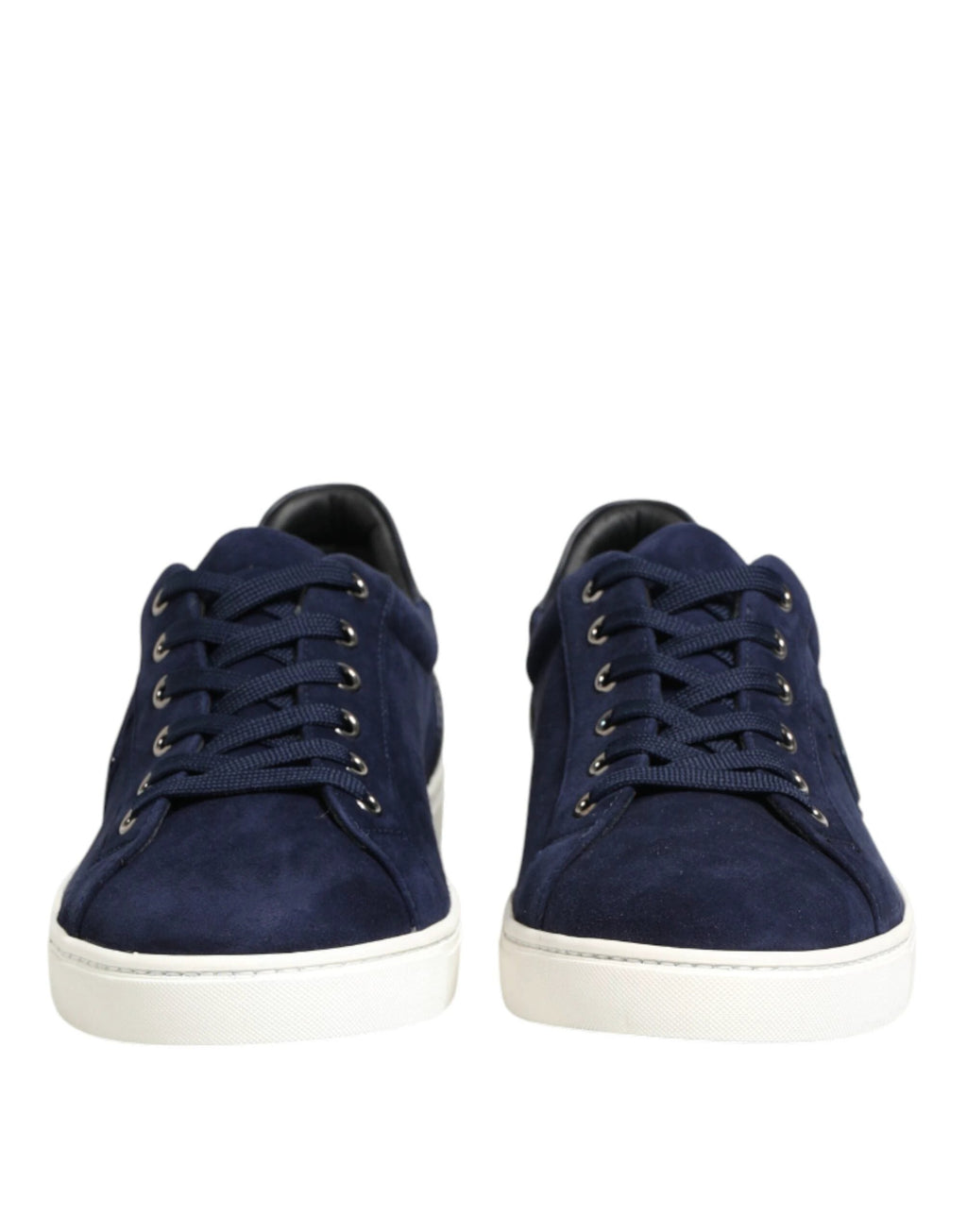 Dolce & Gabbana Blue Leather Suede Low Top Sneakers Shoes by Dolce & Gabbana