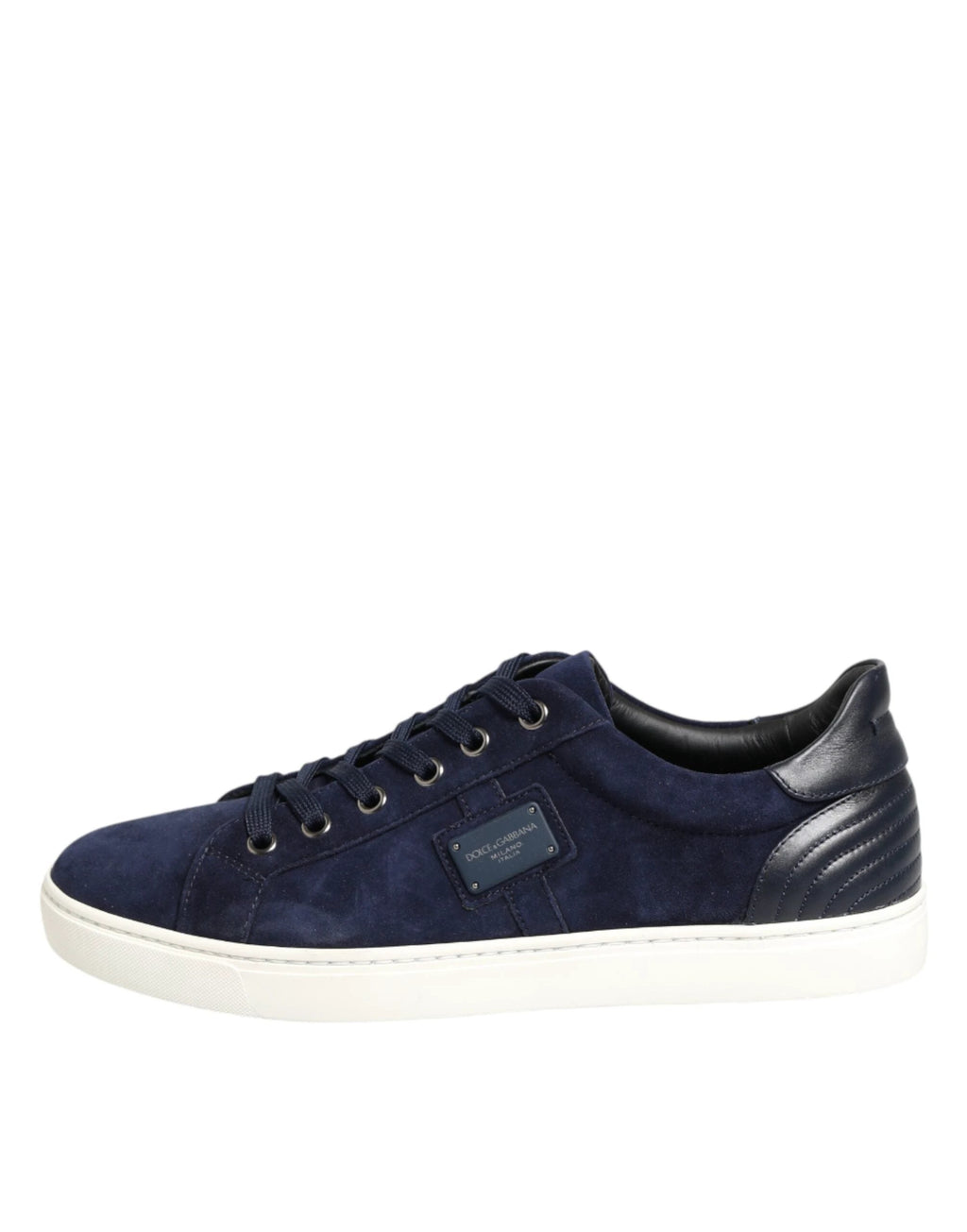Dolce & Gabbana Blue Leather Suede Low Top Sneakers Shoes by Dolce & Gabbana