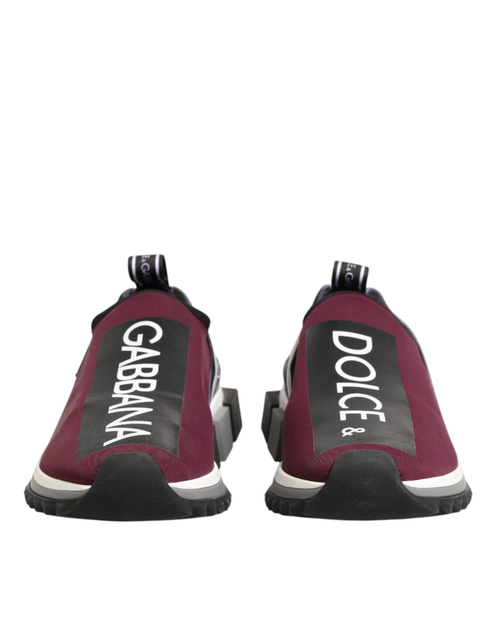Dolce & Gabbana Maroon Slip On Sorrento Men Sneakers Shoes by Dolce & Gabbana