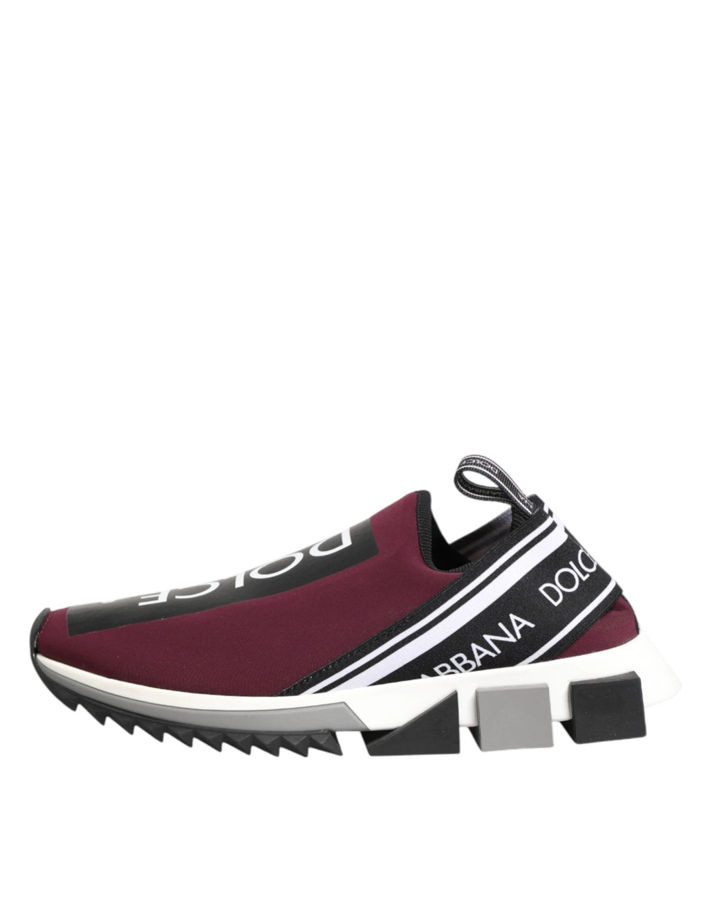Dolce & Gabbana Maroon Slip On Sorrento Men Sneakers Shoes by Dolce & Gabbana