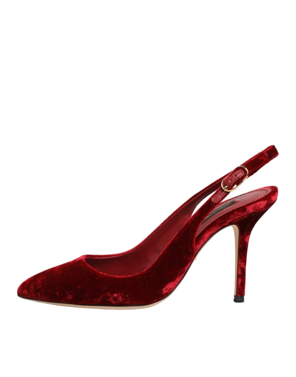 Dolce & Gabbana Red Suede High Heels Slingbacks Sandals Shoes by Dolce & Gabbana