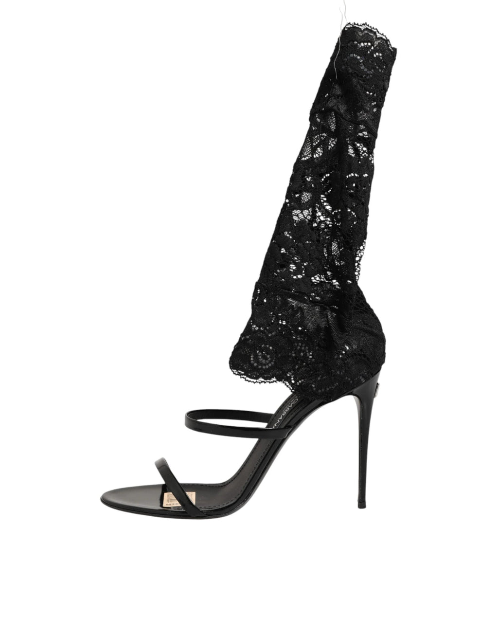 Dolce & Gabbana Black Floral Lace Heels SANDALS Shoes by Dolce & Gabbana