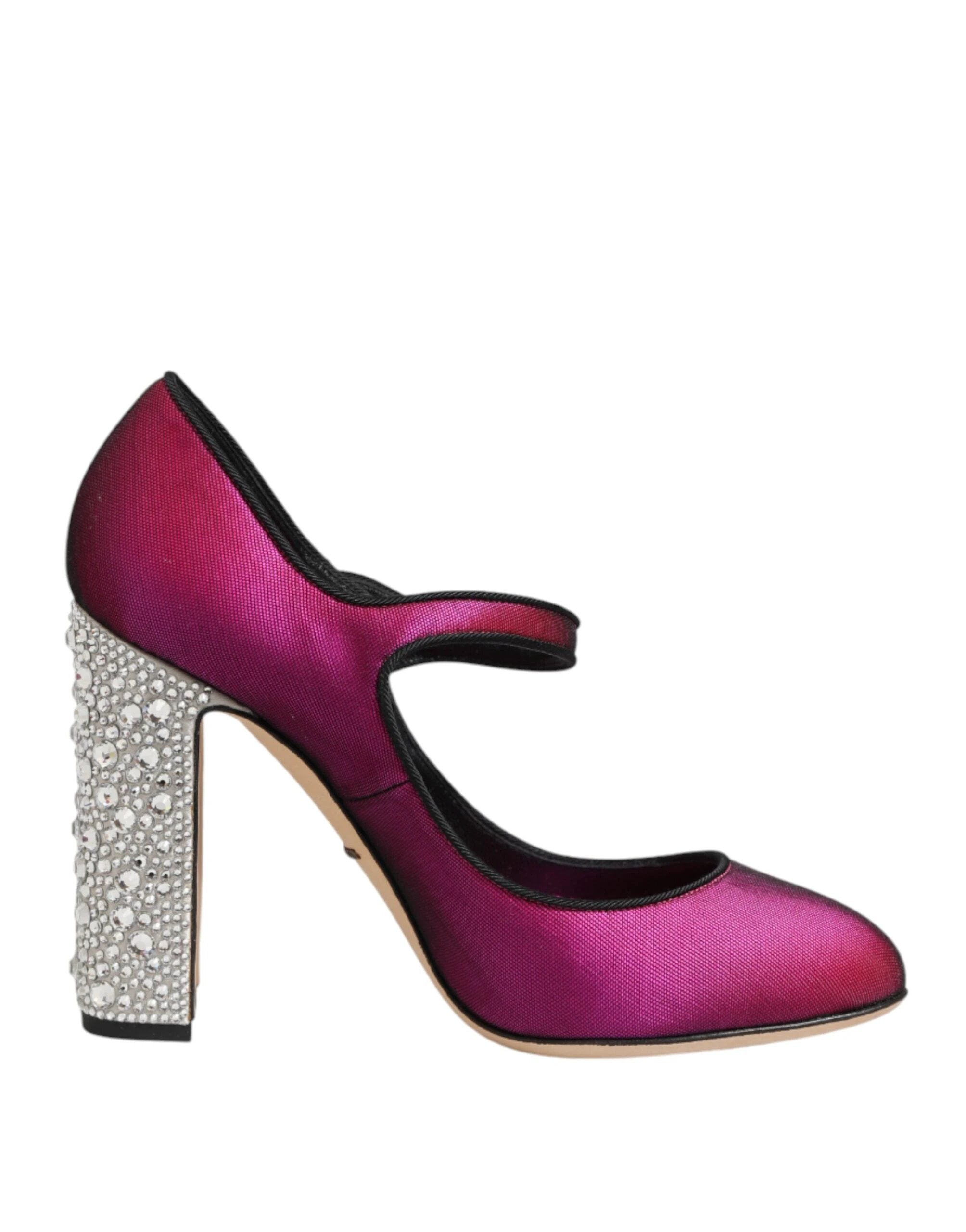 Dolce & Gabbana Pink Strass Mary Janes Heels Pumps Shoes by Dolce & Gabbana