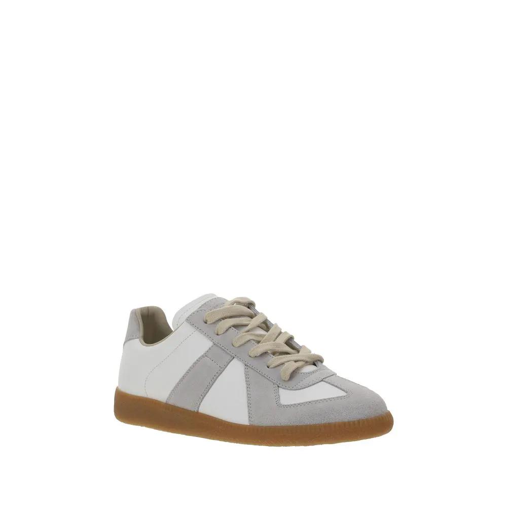 Baskets basses Bos Taurus en cuir de veau blanc Maison Margiela