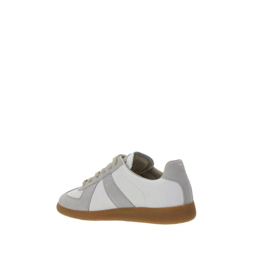 Baskets basses Bos Taurus en cuir de veau blanc Maison Margiela