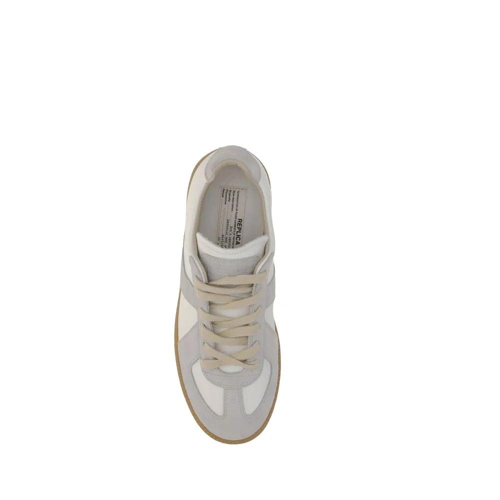 Baskets basses Bos Taurus en cuir de veau blanc Maison Margiela