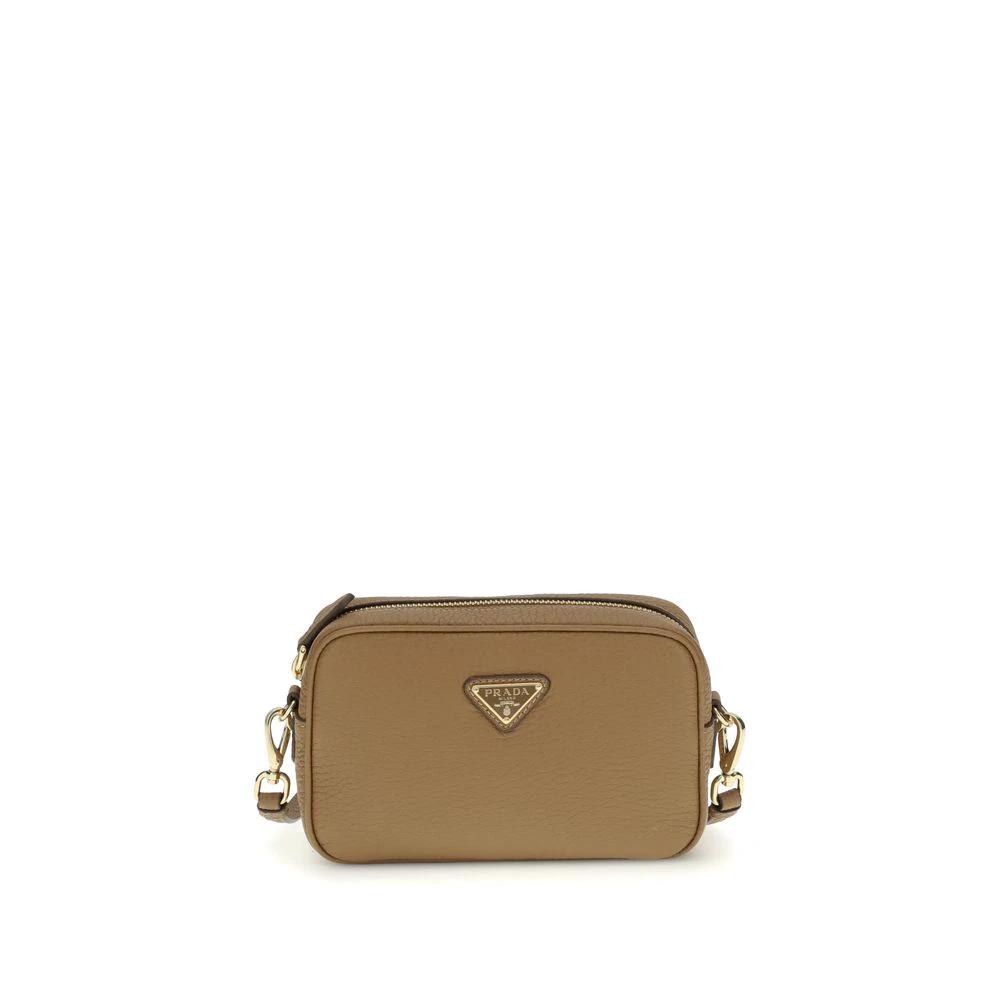 Prada Beige Calf Leather Bos Taurus Shoulder Bag by Prada