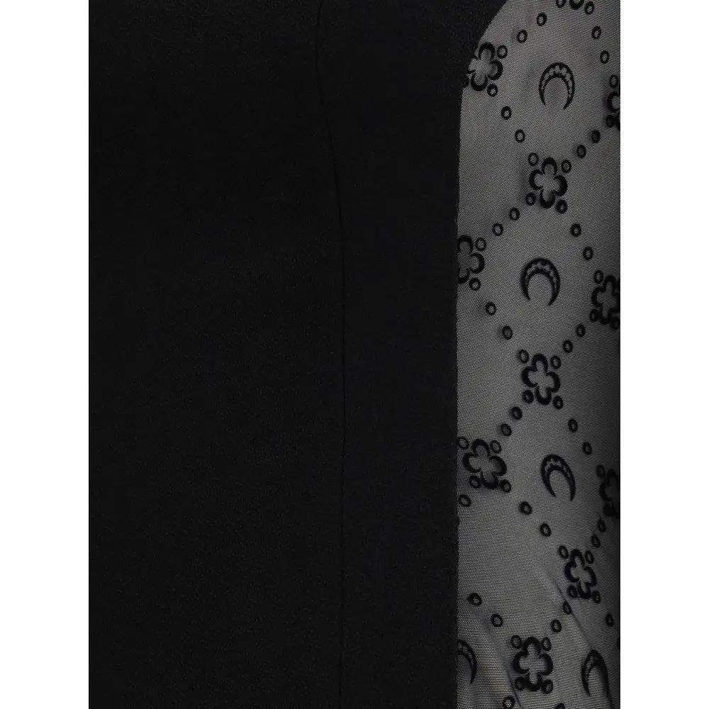 Robe décontractée Marine Serre en polaire de laine noire