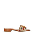 Pantoufles en raphia beige Valentino Garavani