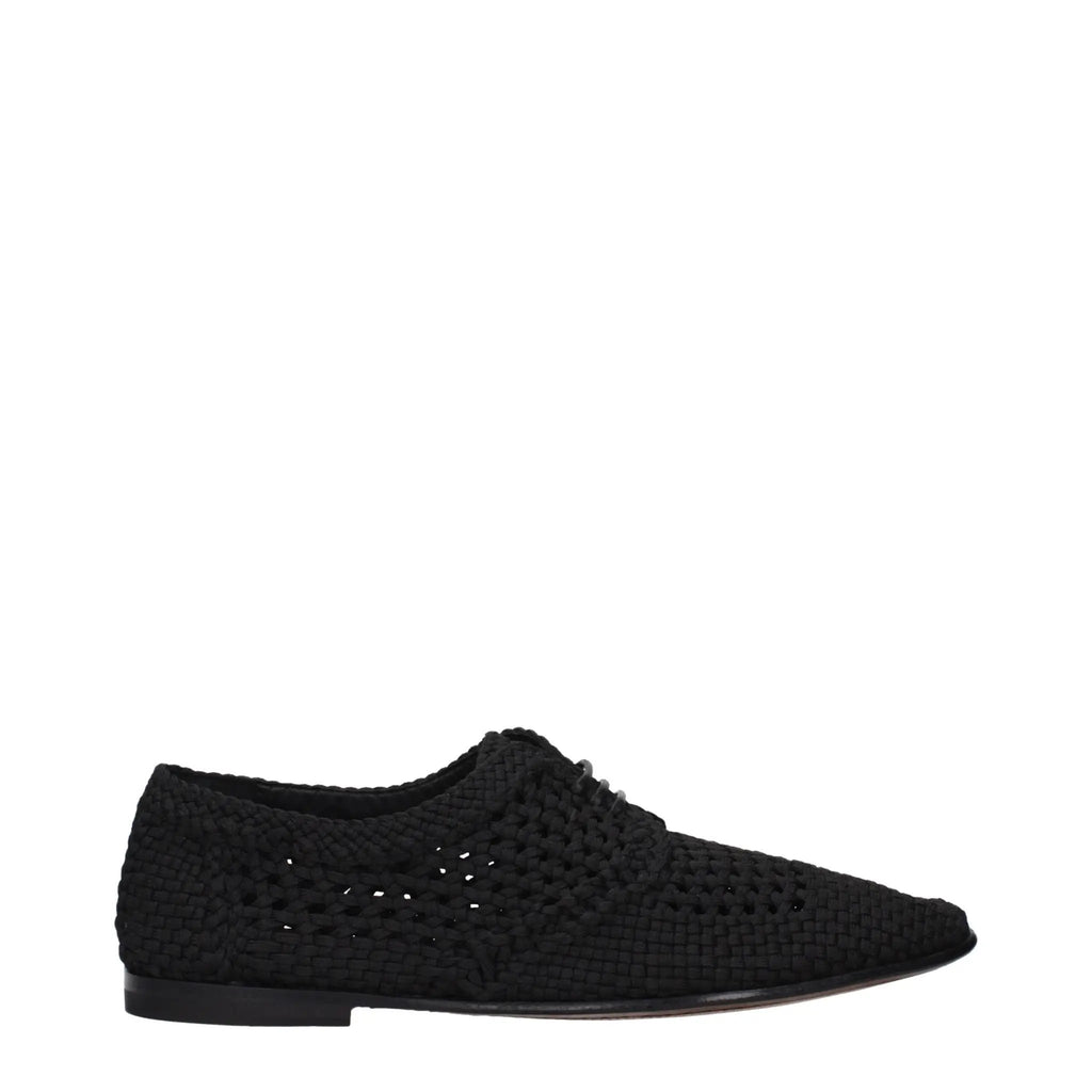 Chaussures Oxford et derbies en tissu noir Dolce &amp; Gabbana