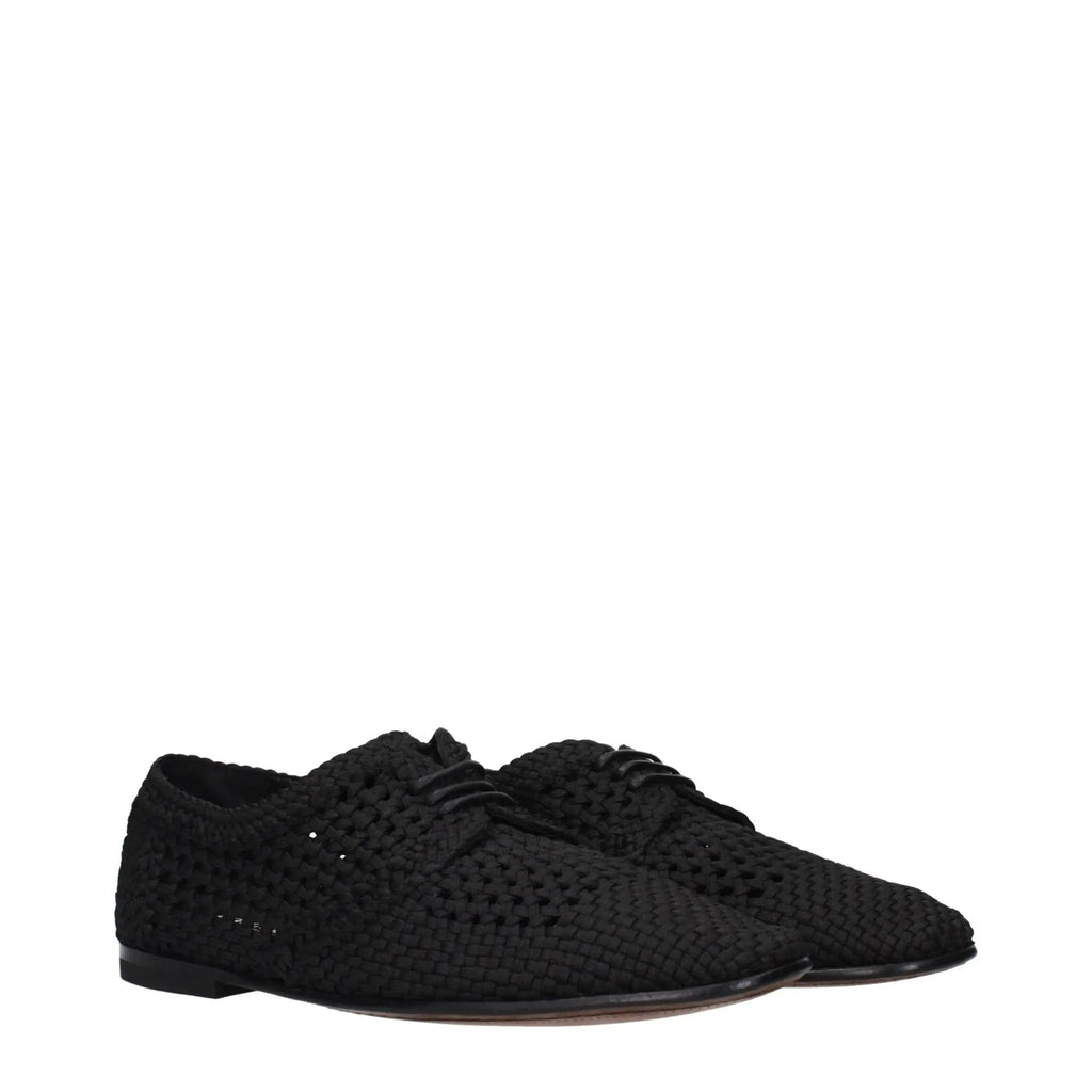 Chaussures Oxford et derbies en tissu noir Dolce &amp; Gabbana
