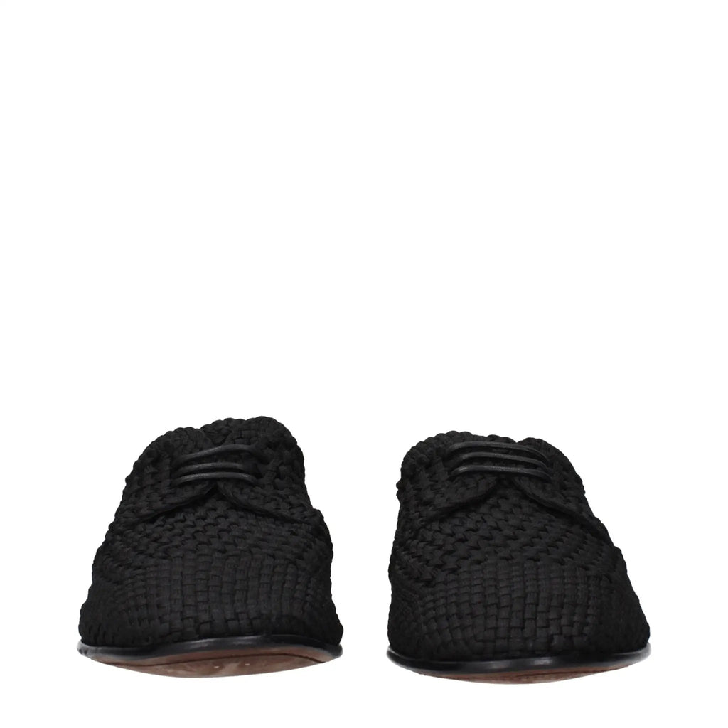 Chaussures Oxford et derbies en tissu noir Dolce &amp; Gabbana
