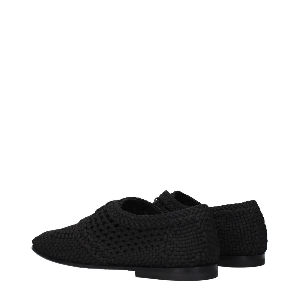 Chaussures Oxford et derbies en tissu noir Dolce &amp; Gabbana