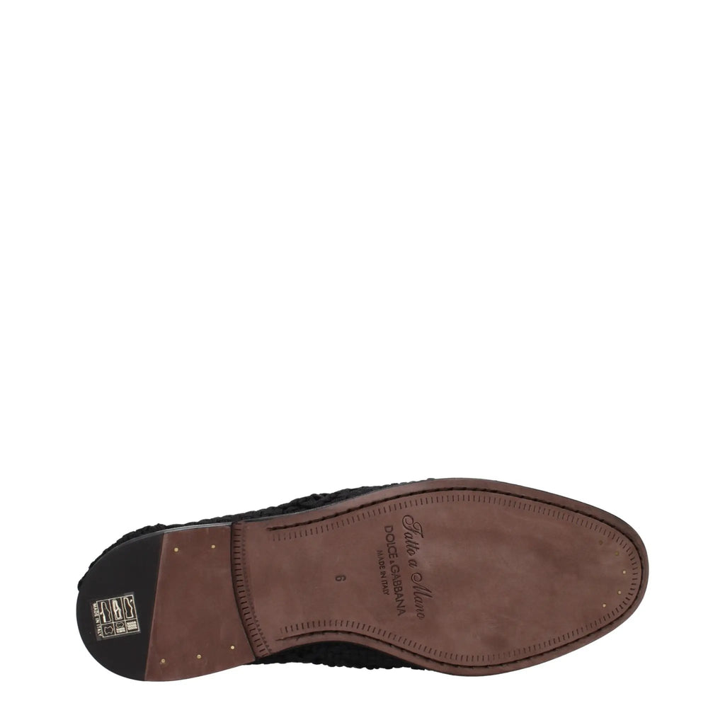 Chaussures Oxford et derbies en tissu noir Dolce &amp; Gabbana