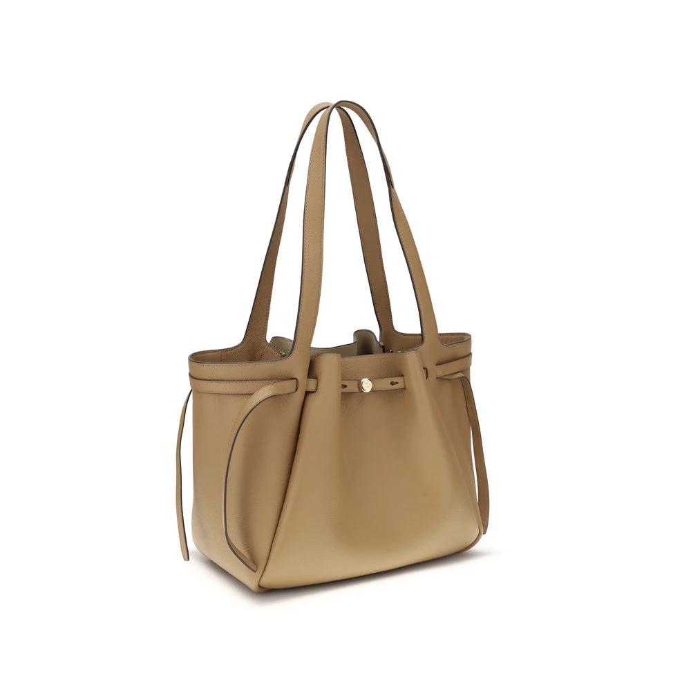 Tory Burch Beige Leather Handbag by Tory Burch
