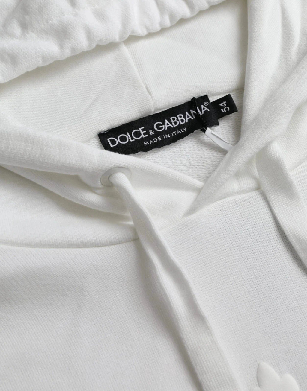 Dolce & Gabbana White Cotton Hooded Pullover Sweatshirt Men by Dolce & Gabbana