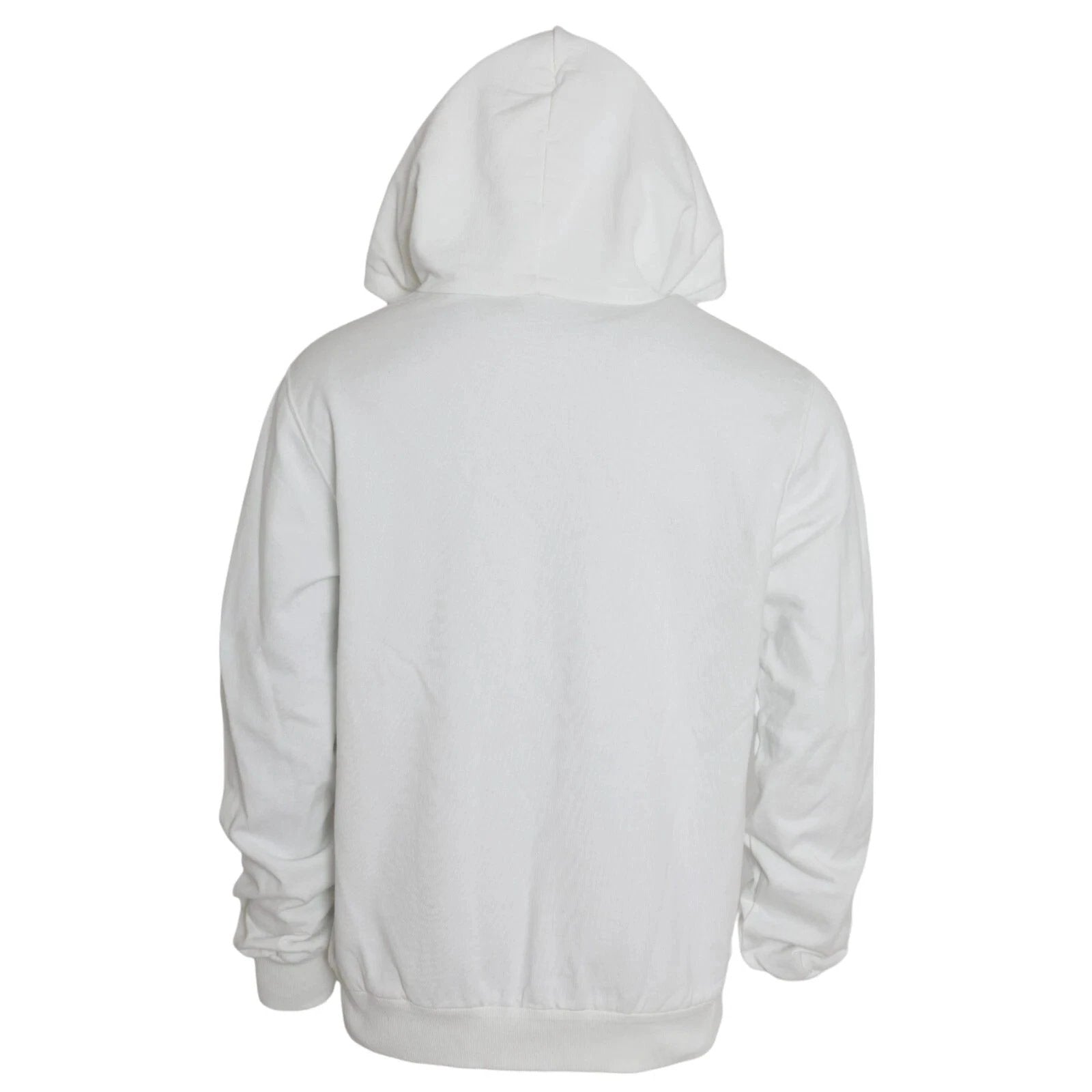 Dolce & Gabbana White Cotton Hooded Pullover Sweatshirt Men by Dolce & Gabbana