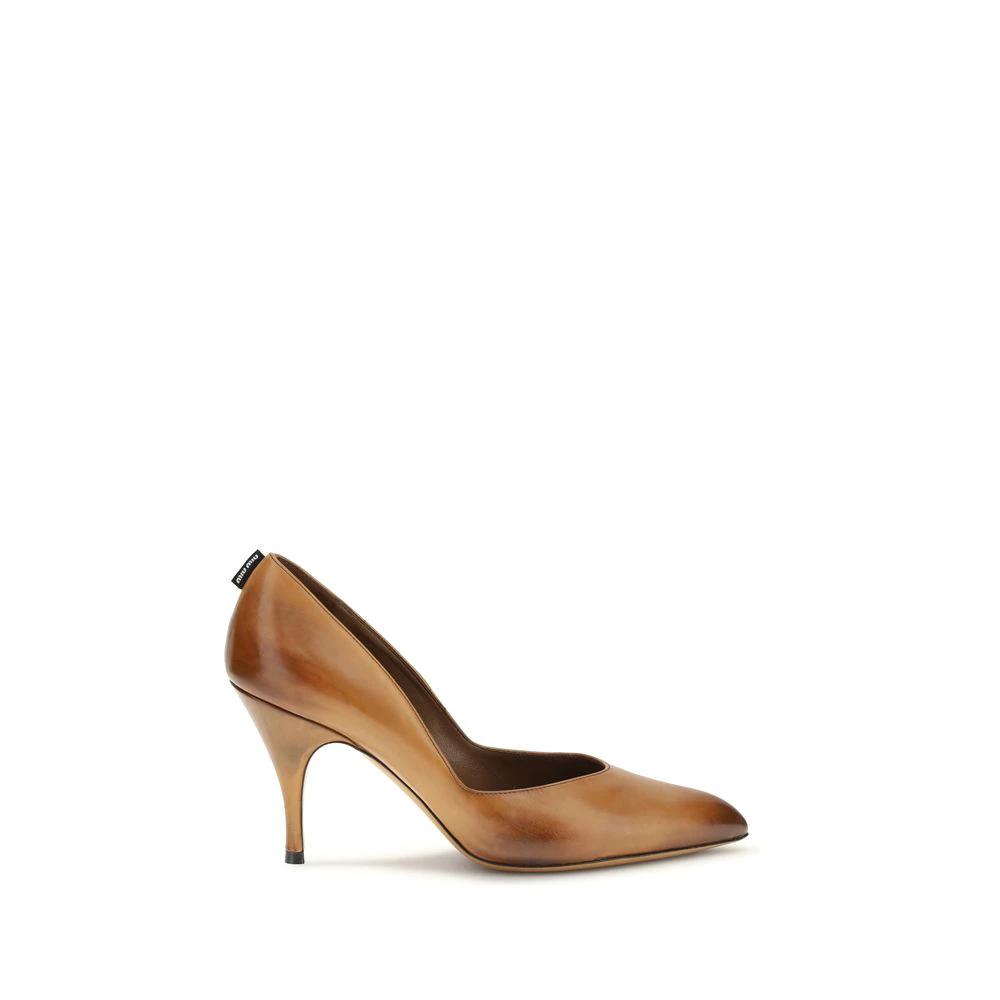 Miu Miu Beige Calf Leather Bos Taurus High Heel Pumps by Miu Miu