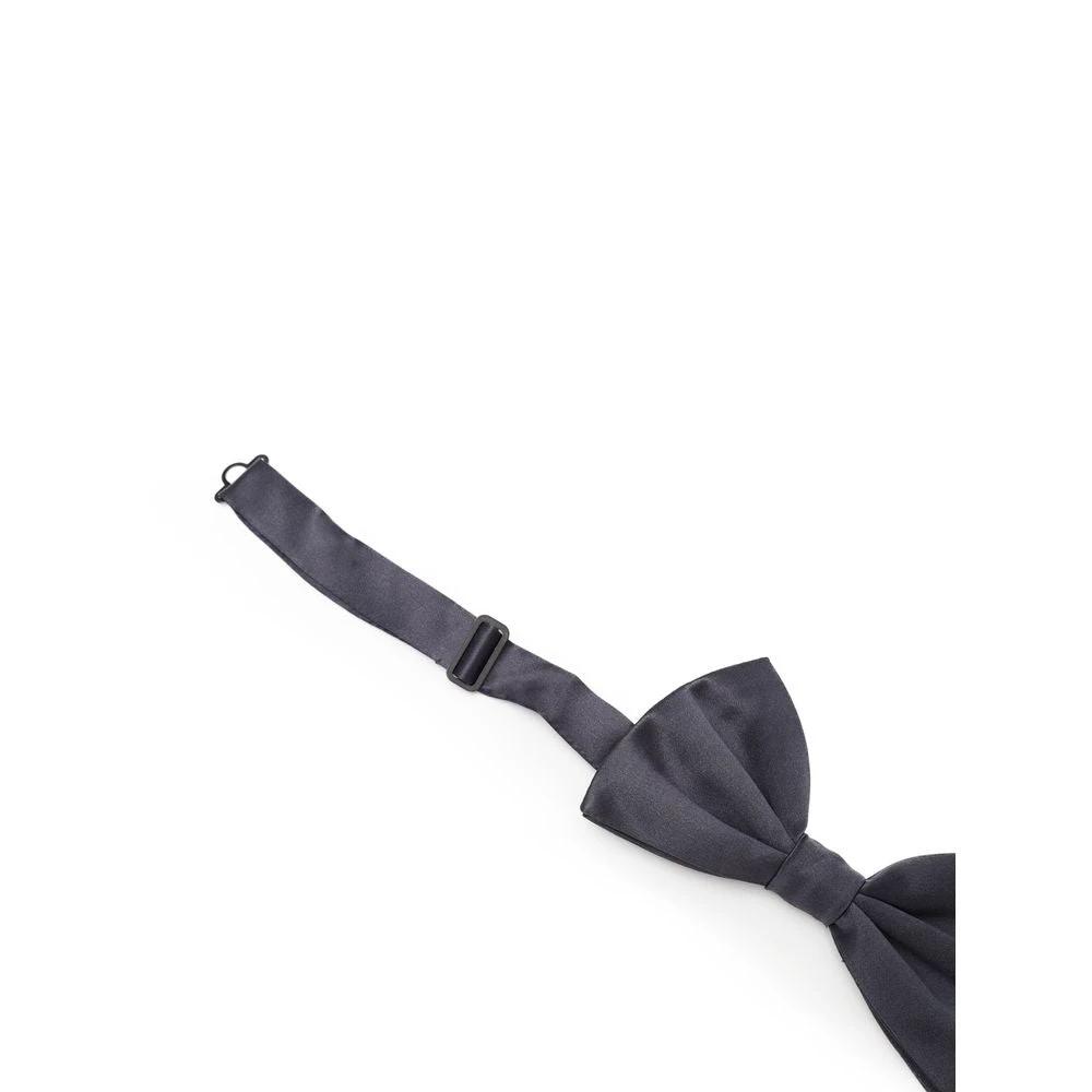 Dolce & Gabbana Gray Silk Bowtie by Dolce & Gabbana