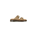 Dr. Martens Beige Leather Flat Sandals by Dr. Martens