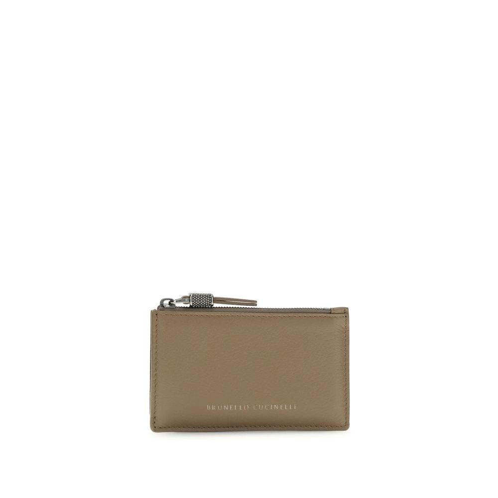 Brunello Cucinelli Beige Calf Leather Bos Taurus Wallet by Brunello Cucinelli