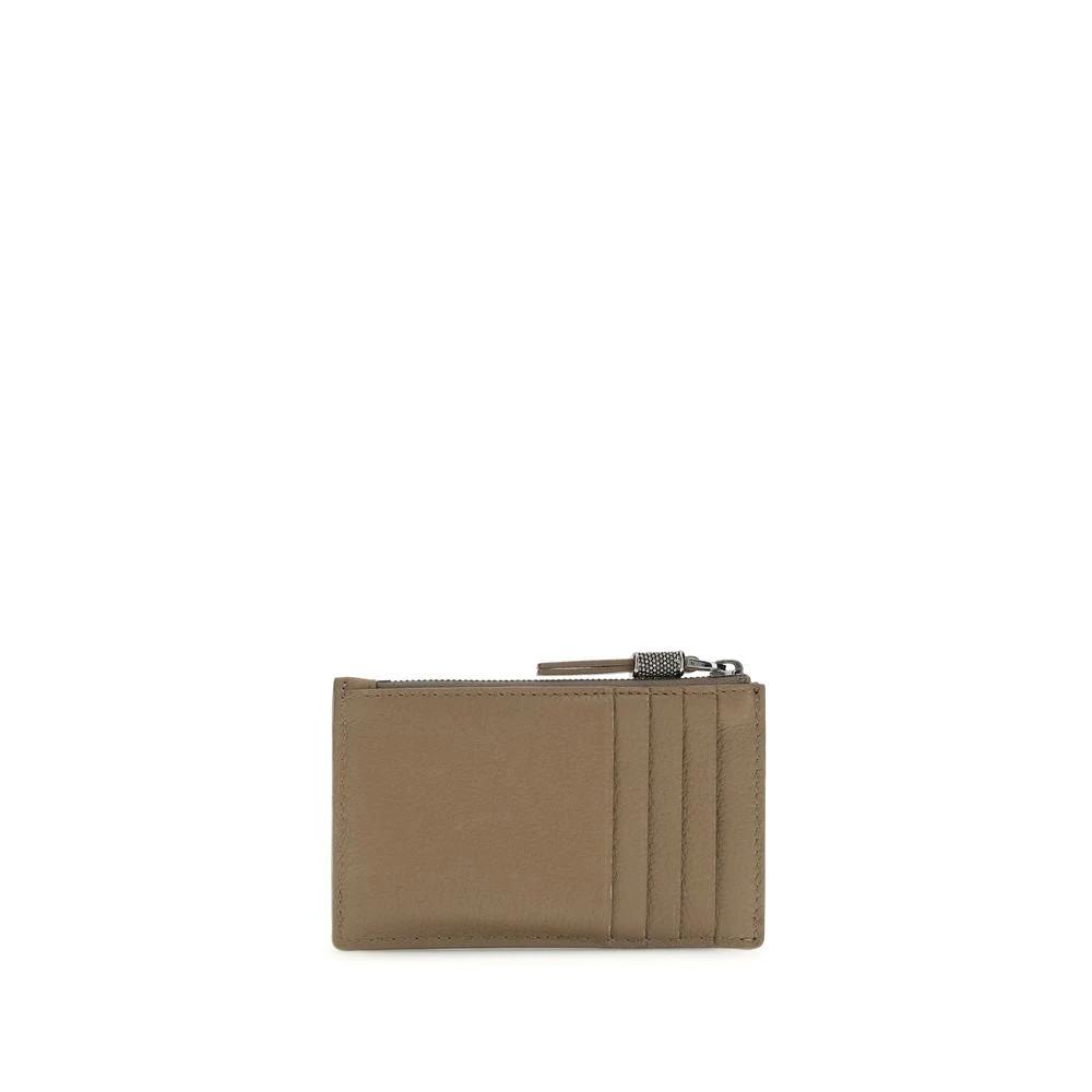 Brunello Cucinelli Beige Calf Leather Bos Taurus Wallet by Brunello Cucinelli