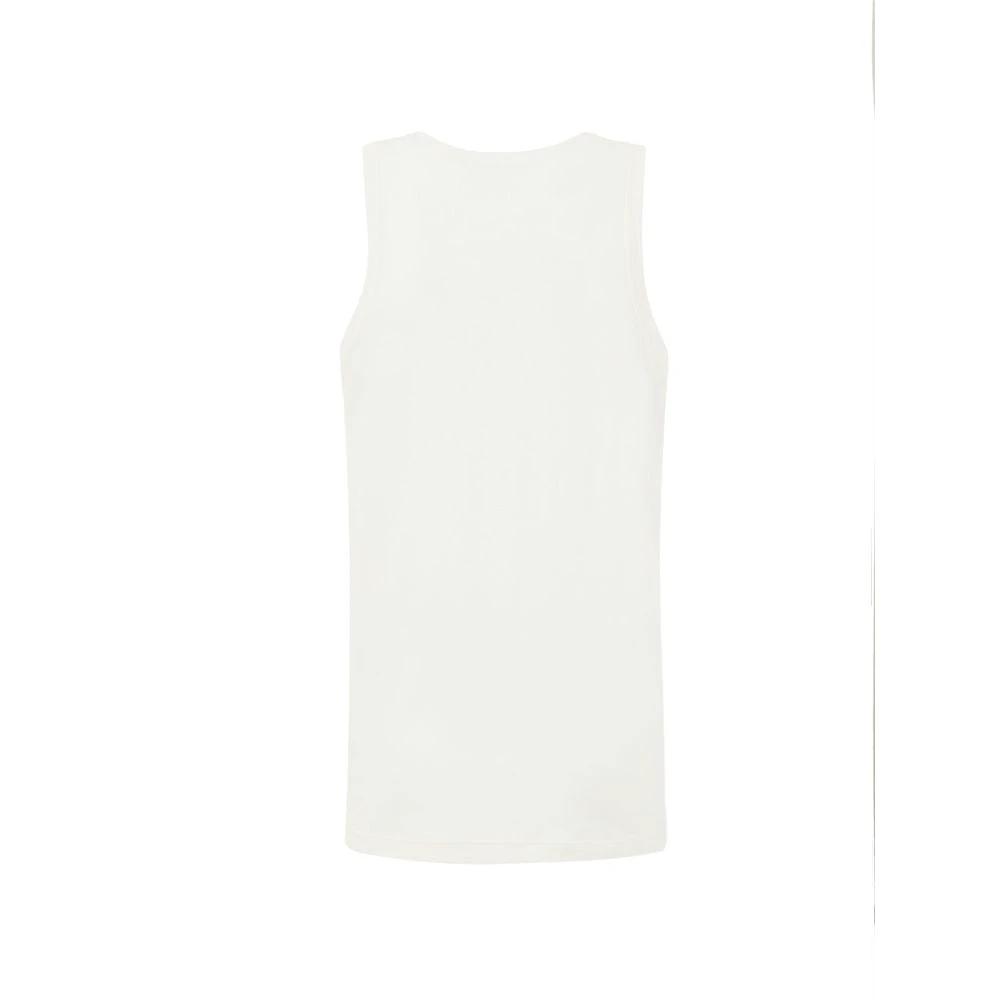 Débardeur blanc coton homme – Jil Sander maille légère coupe relax