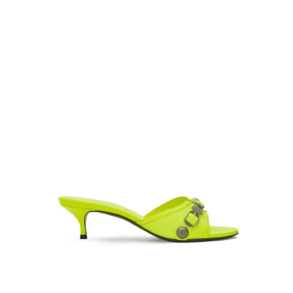 Balenciaga Yellow Leather Mules by Balenciaga