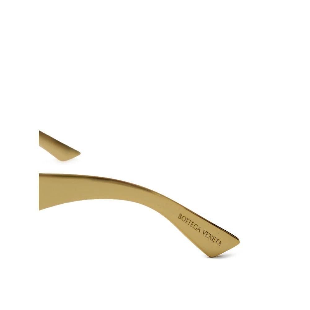 Bottega Veneta Gold Metal Sunglasses by Bottega Veneta