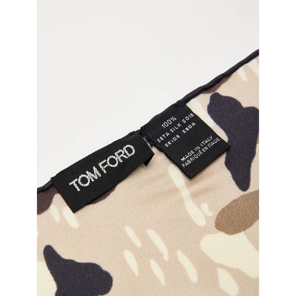 Tom Ford Beige Silk Pocket Square by Tom Ford