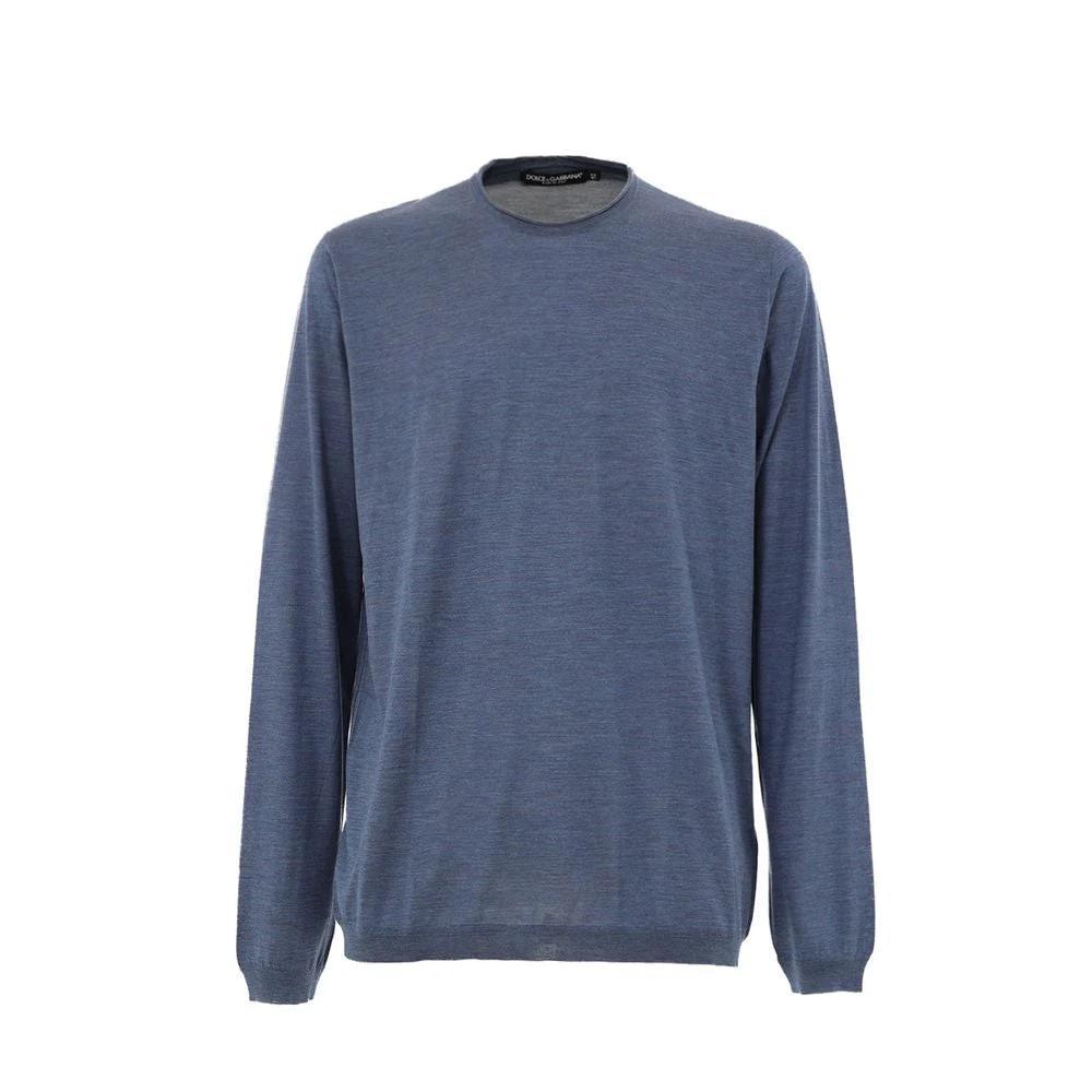 Dolce & Gabbana Blue Silk Sweatshirt by Dolce & Gabbana