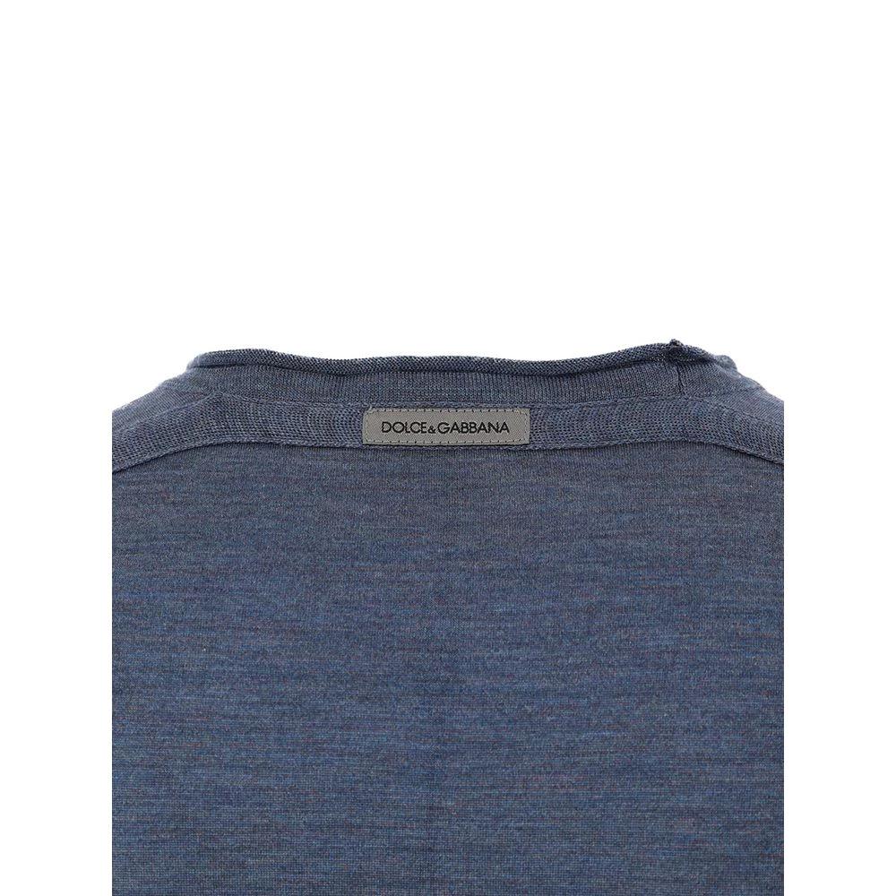 Dolce & Gabbana Blue Silk Sweatshirt by Dolce & Gabbana