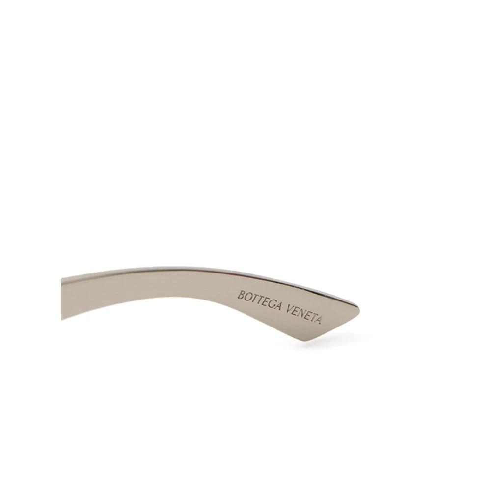 Bottega Veneta Gray Metal Sunglasses by Bottega Veneta