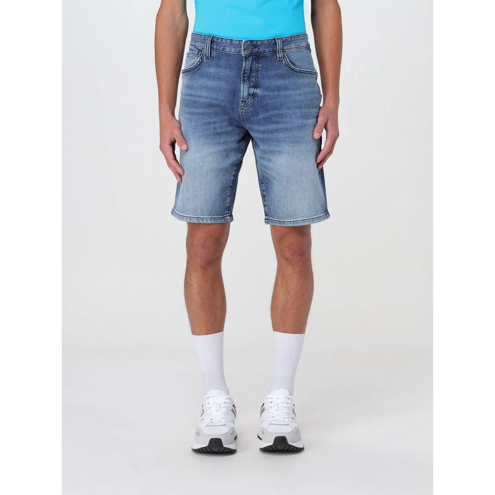 Hugo Boss Blue Denim Shorts by Hugo Boss