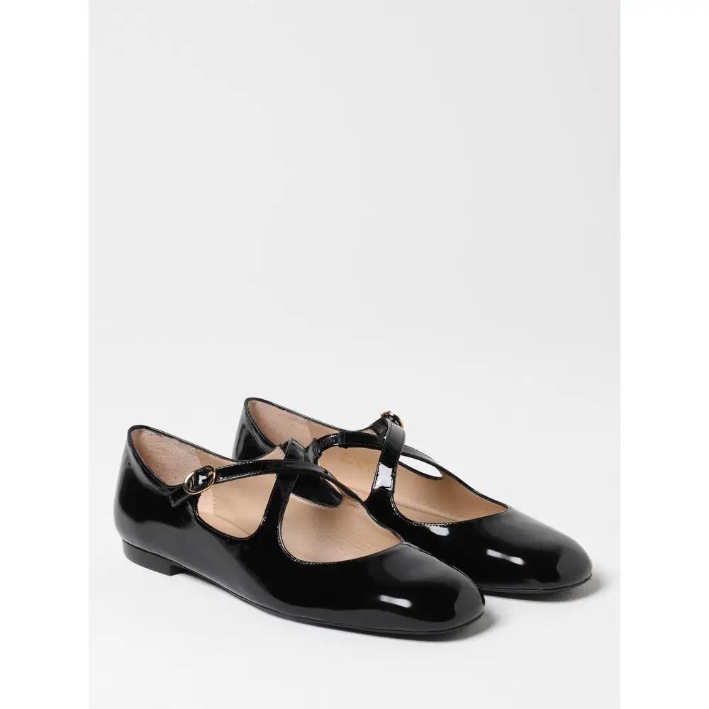 Women’s Black Patent Leather Ballet Flats – Stuart Weitzman Elegant Flats