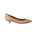 Escarpins à plateforme en cuir beige Dolce &amp; Gabbana