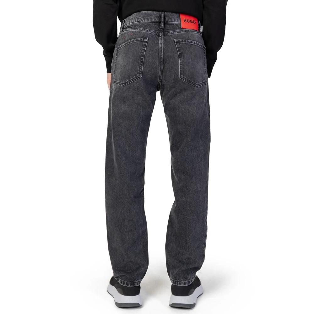 Hugo Boss Black Cotton Relaxed Fit Jeans by Hugo Boss
