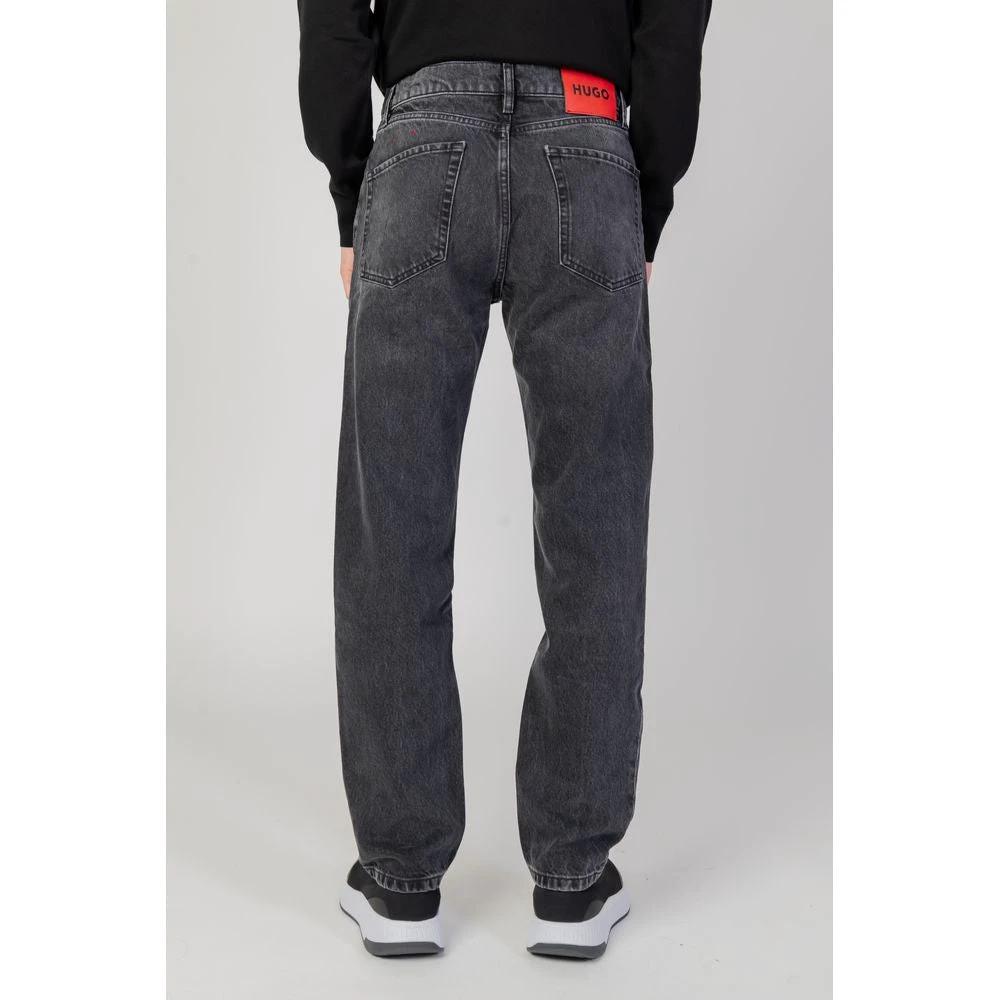 Hugo Boss Black Cotton Relaxed Fit Jeans by Hugo Boss