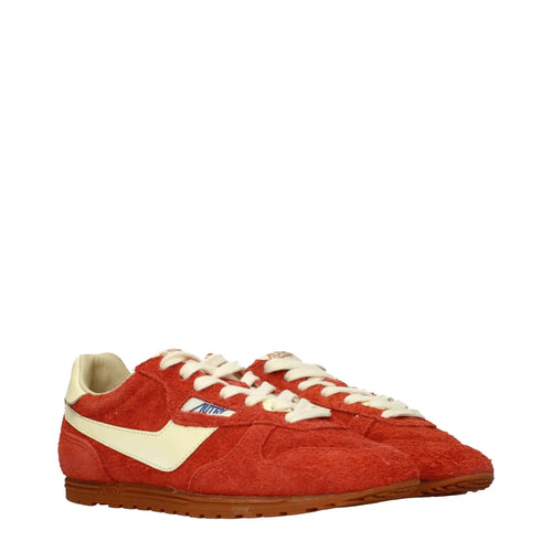 Baskets en cuir orange Autry