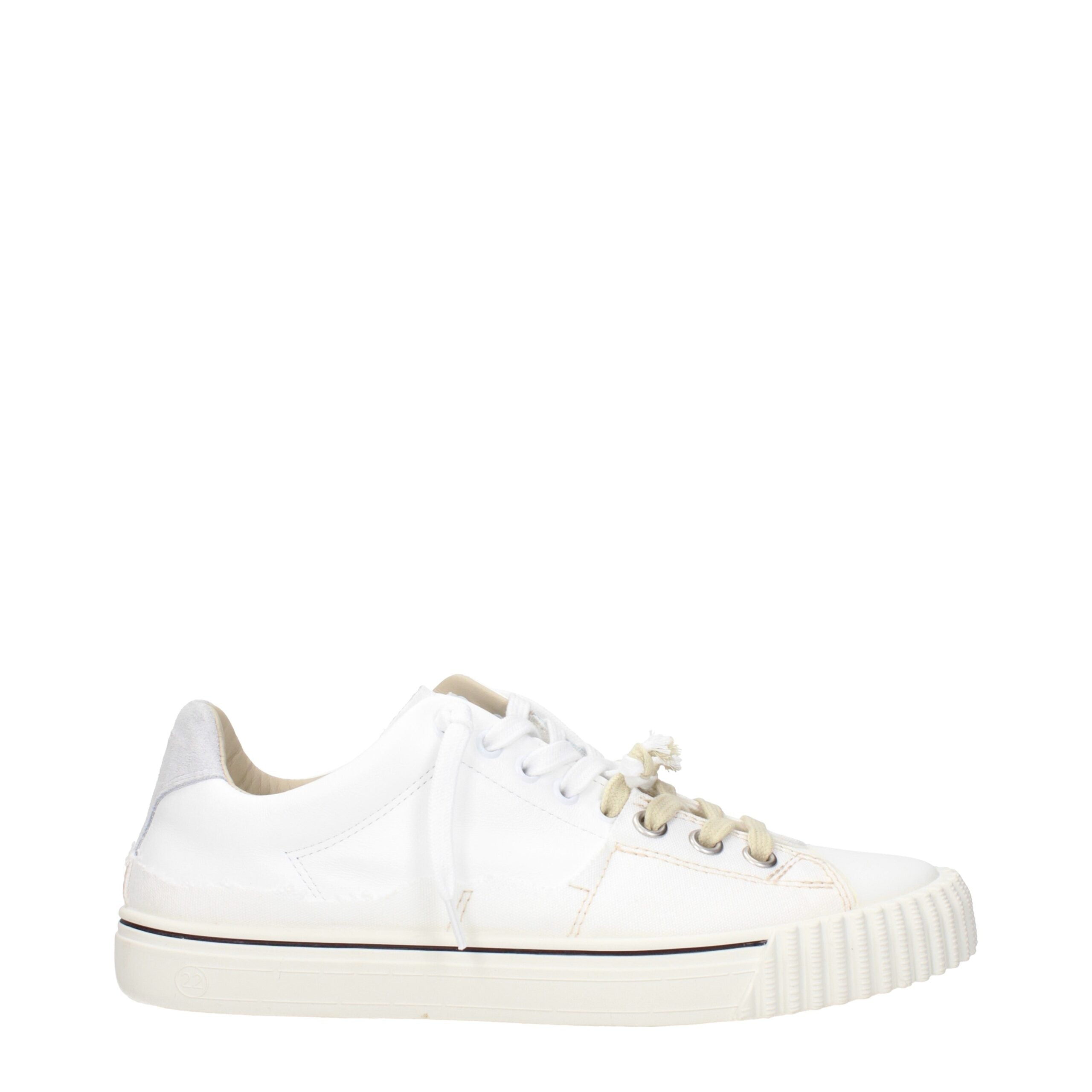 Maison Margiela White Leather Low Top Sneakers