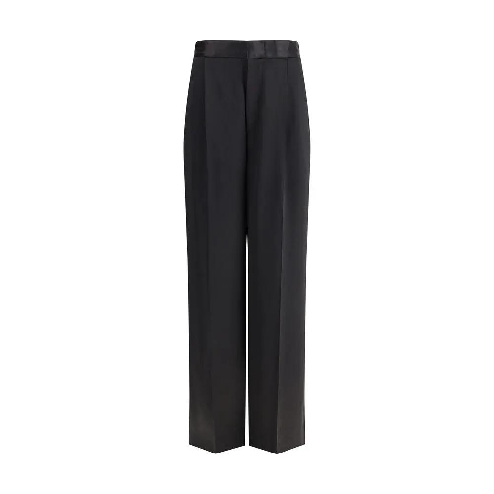Pantalon décontracté en soie noire SA SU PHI