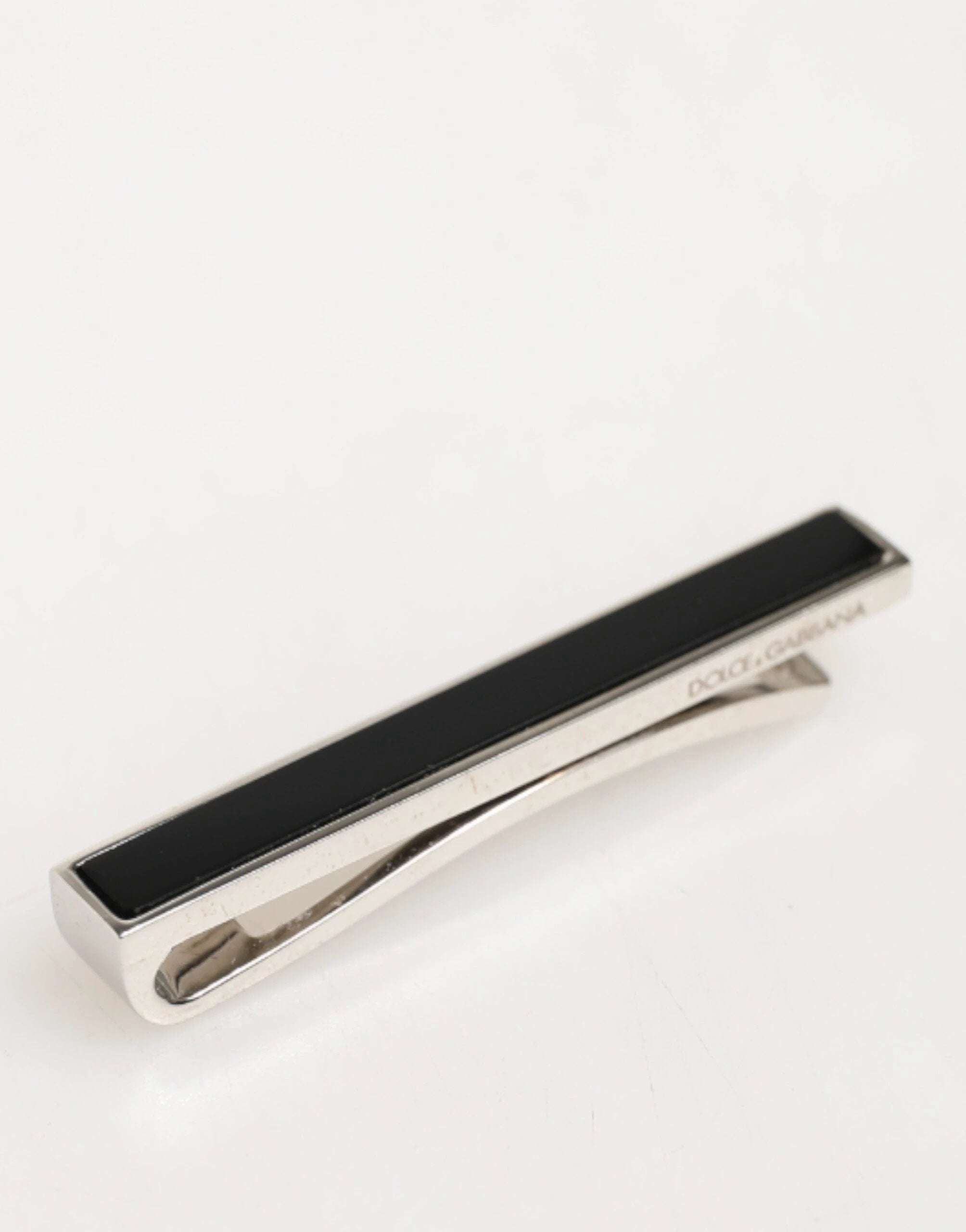 Dolce & Gabbana Silver Tone Brass Logo Branded Men Accessory Tie Clip Bar by Dolce & Gabbana