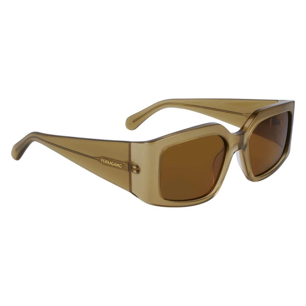 Ferragamo Bicolor Acetate Sunglasses by Ferragamo