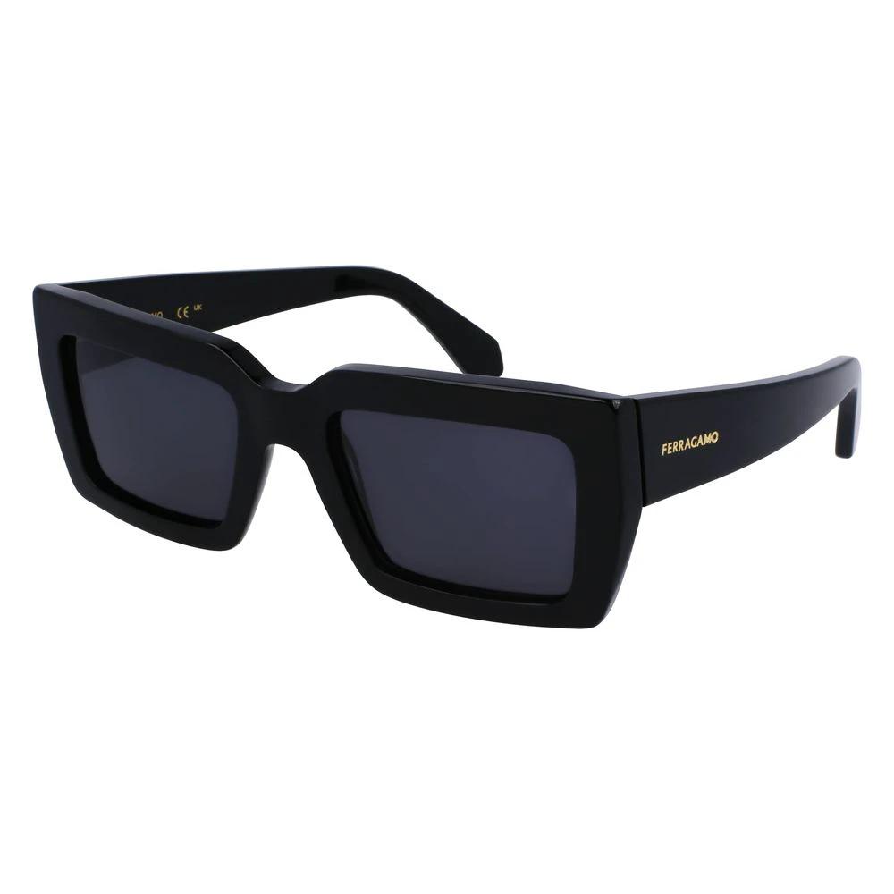 Ferragamo Black Acetate Sunglasses by Ferragamo